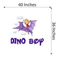 thumbnail image 4 of Cute Dinosaur Boy lover Riding Wall Art DesignWall Decal Decoration Dino Boy Joyful Cartoon Cartoon Animals Decorating Ideas for Child's Bedroom Size: 40 In(W) x 36 In(H), 4 of 5