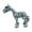 Grey, variant on KGJQ 3D Printed Horse Skeleton Figurines, Articulated Horse Ornaments, Movable Joints Horse Fidgety Toy for Home Office Desk Shelf Decor