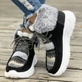 thumbnail image 6 of Lace-up Snow Boots Women's Fuzzy Mied-color Soft Sole Platform Thermal Lined Shoes Winter Non-slip Plush Boots, 6 of 7