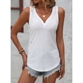 thumbnail image 6 of Solid Eyelet Embroidery Tank Top, 6 of 7