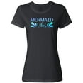 thumbnail image 3 of Inktastic Mermaid Vibes Text in Blues Women's T-Shirt, 3 of 5