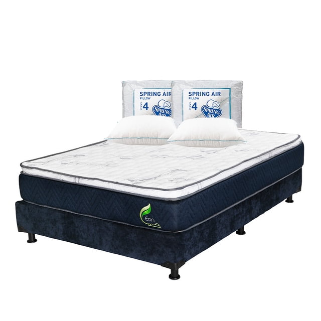 Colchón Queen Size Restonic Eon + Box + 2 Almohadas