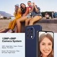 thumbnail image 6 of DOOGEE N55 Pro Android Phone,Unlocked Phone with 16GB RAM 256GB ROM,6.56" HD+ 90Hz IPS Screen, Octa Core,5150mAh Dual SIM Android 14 Smartphone,Face Unlock,Dark Blue, 6 of 7