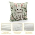 thumbnail image 4 of COMIO  Happy Easter Buffalo Plaid Rabbit Pink Throw Pillow Cover,  Eucalyptus Leaves Hello Spring Cushion Case Decoration for Sofa Couch Set of, 4 of 5