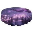 thumbnail image 5 of 60 Inch Round Lace Tablecloth Water Resistant Washable, Monarch Butterfly Aesthetic, 5 of 5