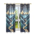 thumbnail image 7 of Yayeee Window Curtains Light Filtering 63"x42" Grommet Panel Pair Home Living Room Decor, Dark Mountains, 7 of 7