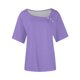 thumbnail image 4 of Usted Es Más Que una Camisa de Puntuación de Prueba, de Moda Casual Color Sólido Botón de Manga Corta Cuello en V para Mujeres, 4 of 4