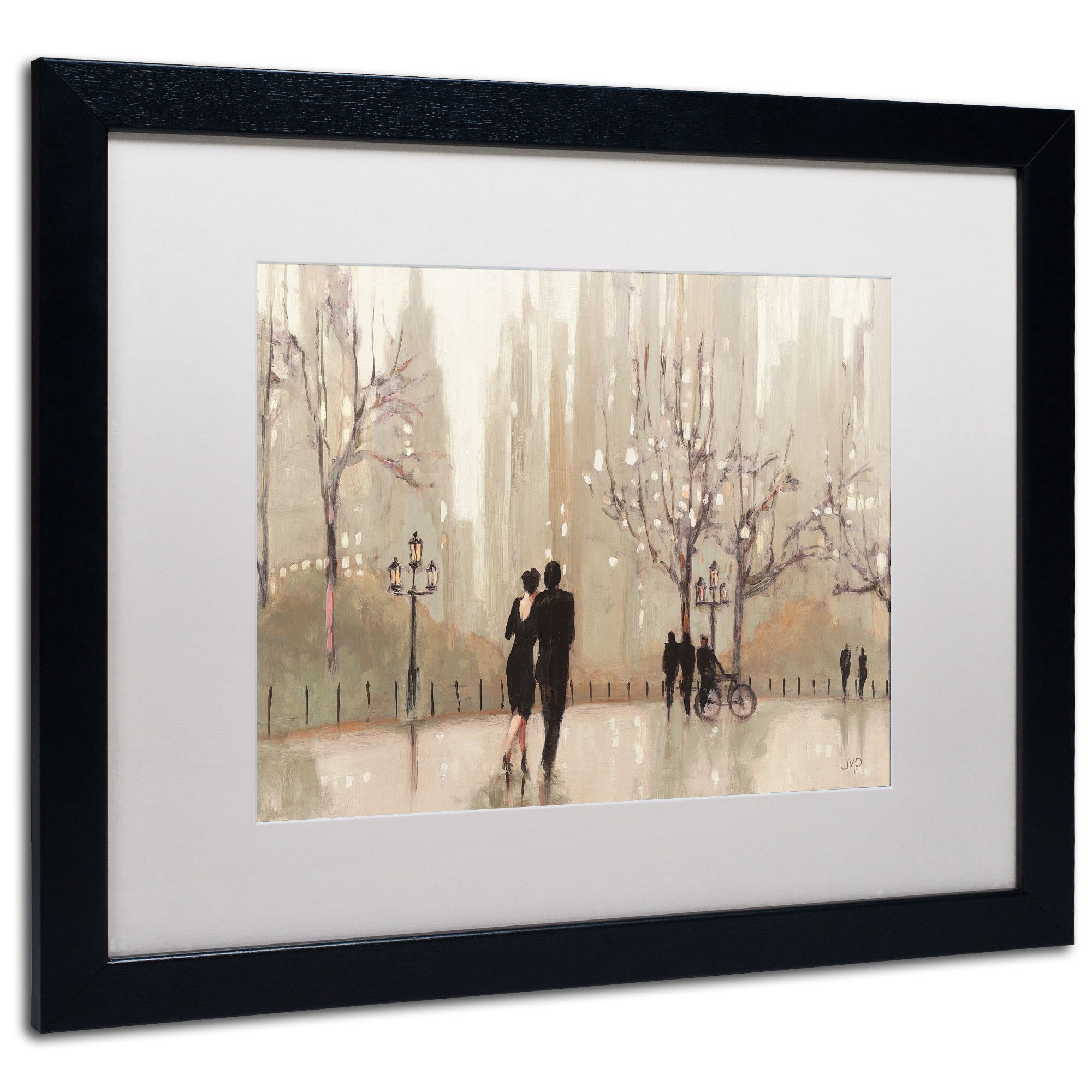 Trademark Fine Art "An Evening Out Neutral" Canvas Art by Julia Purinton, White Matte, Wood Frame