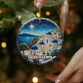 thumbnail image 3 of Greek Islands Ornament, Santorini Decor, Mediterranean Gift, Coastal Home Decor, Travel Souvenir, Greece Art Ornament, Unique Holiday Gift, 3 of 5