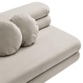 thumbnail image 2 of Maklaine Contemporary Dense Foam Padding Armless Loveseat in Almond, 2 of 12