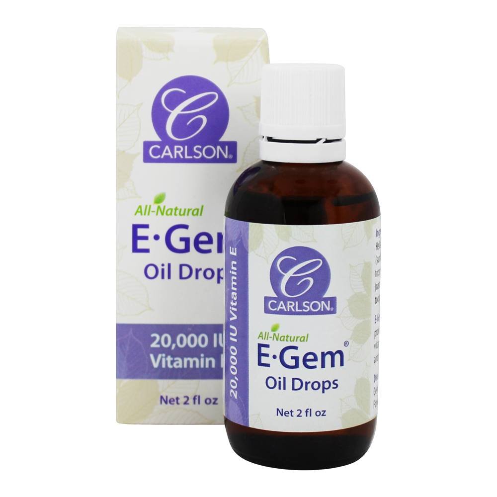 Carlson Labs E Gem Natural Vitamin E Nourishing Oil Drops 20000 IU