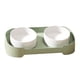 thumbnail image 5 of Comederos elevados de cerámica para gatos, antideslizantes, para gatos. verde, 5 of 9