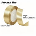 thumbnail image 3 of Under $5 1 Inch Champaign Gold Solid Satin Ribbon, Christmas Ribbon for Crafts 25 Yards Fabric Ribbon for Gift Wrapping Embellish Wedding Birthday Party Decoration Bow Making Floral Craft Sewing, 3 of 4