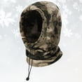 thumbnail image 2 of Glisme Winter Hat Unisex Outdoor Polar Thermal Warm Scarf Ear Integrated Plus Velvet Thick Windproof Trend Accessories Coffee, 2 of 4