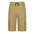 thumbnail image 5 of Xdegoge Cargo Shorts for Men Casual Summer Outdoor Relaxed Fit Shorts for Men Below Knee Length with Multi Pockets Elastic Waist Drawstring Lightweight Work Pants, 5 of 6