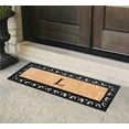 thumbnail image 6 of A1HC First Impression Exclusive Hand Crafted Myla Monogrammed Entry Doormat, Rubber Coir Mat Large Double Door Size - 18" x 48", 6 of 8