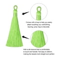 thumbnail image 3 of Uxcell 3.7" Silky Bookmark Tassels with Loop for DIY Craft Accessory, 12Pack Light Green, 3 of 5