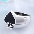 thumbnail image 2 of PAMTIER Men's and Women's Stainless Steel Classic Simple Everyday Wear Spades Ring Silver Size 10, 2 of 6