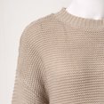 thumbnail image 3 of Gibobby SuéTer Para Mujeres De Moda Mujer 2024 invierno otoño sólido cuello cuello globo manga larga suéteres pulóver ropa de abrigo(Caqui,M), 3 of 6