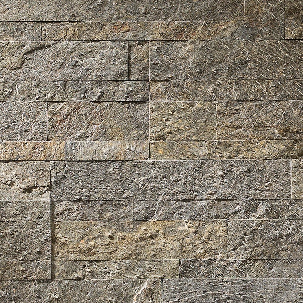 Aspect Peel and Stick Stone Overlay Kitchen Backsplash Sample Mossy