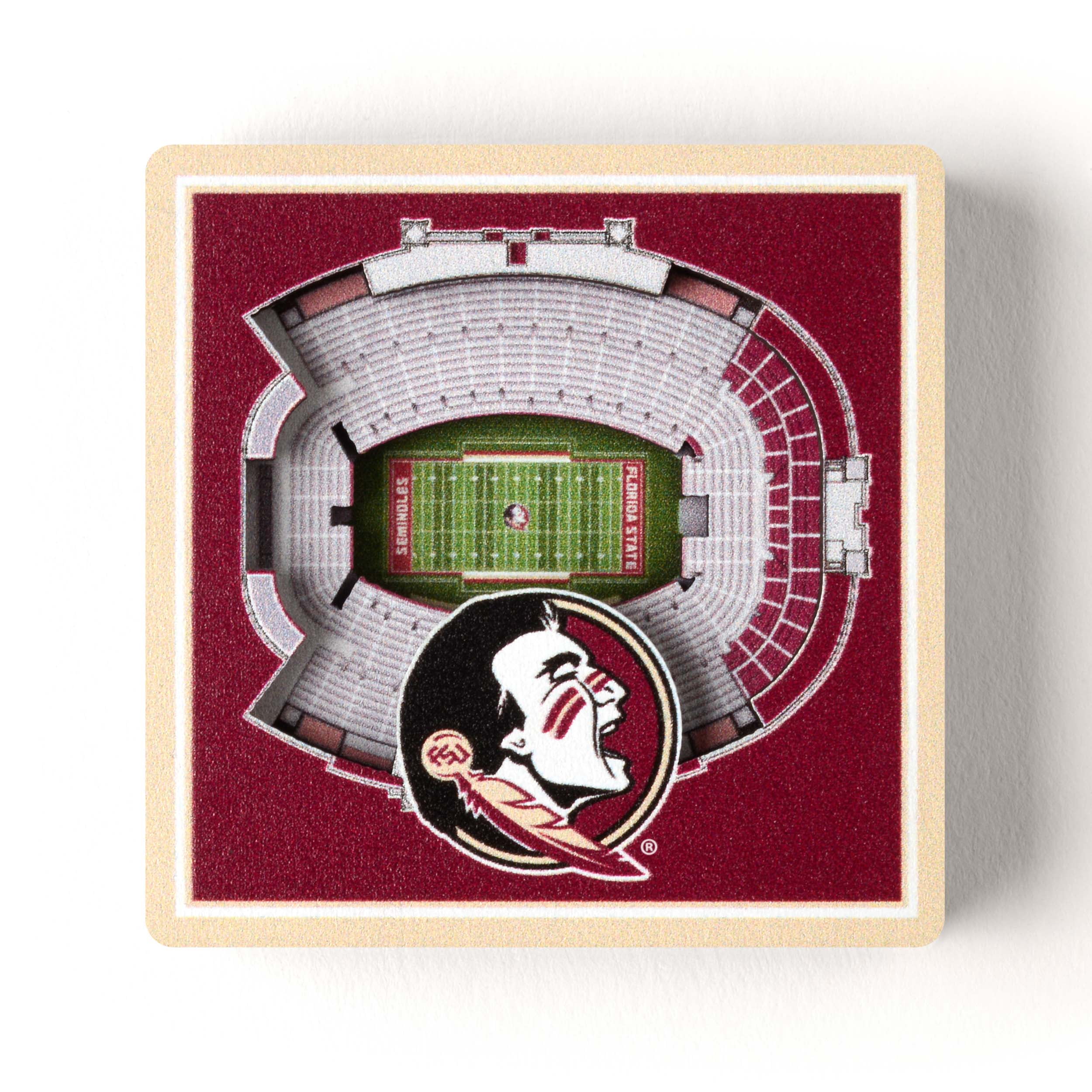 YouTheFan NCAA Florida State Seminoles 3D StadiumView Magnet