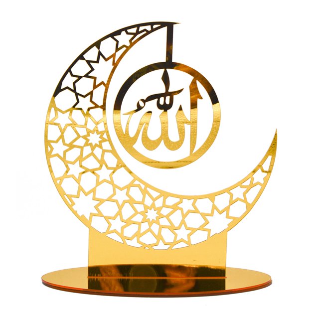Acrylic Ramadan Moon Craft Ornament Home Table Gift Party Festive Decoration