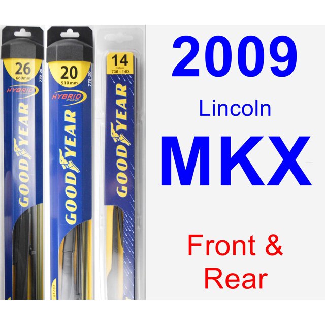 2009 Lincoln MKX Wiper Blade Set/Kit (Front & Rear) (3 Blades) Rear