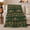 Christmas Garland, variant on Woodland Fox and Bunny Medallions with Mushrooms Acorns Berries and Evergreen Leaves, Green Folk Forest Art Cozy Flannel Blanket, Christmas Gift for Bedroom Home Decor