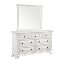 Picket House Trent 7-Drawer Dresser with Mirror Set in White
