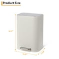 thumbnail image 2 of 12L/20 L/30L Kitchen Trash Can, Stainless Steel Garbage Can with Inner Wastebasket, Step Trash Can with Soft-Close Lid, Rectangular Rubbish Bin for Bathroom, Kitchen, Living Room, 2 of 8