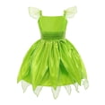 thumbnail image 3 of Disfraz de Tiana de Hada de Navidad para niñas, vestido de princesa de campana Tinker, alas de elfo, diadema, varita, vestidos de fiesta de cumpleaños elegantes, 3 of 5
