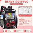 thumbnail image 3 of DAKIMOE Clear Backpack Heavy Duty Stadium Approved School Cute Transparent Backpacks Clear Bag Travel, 3 of 8