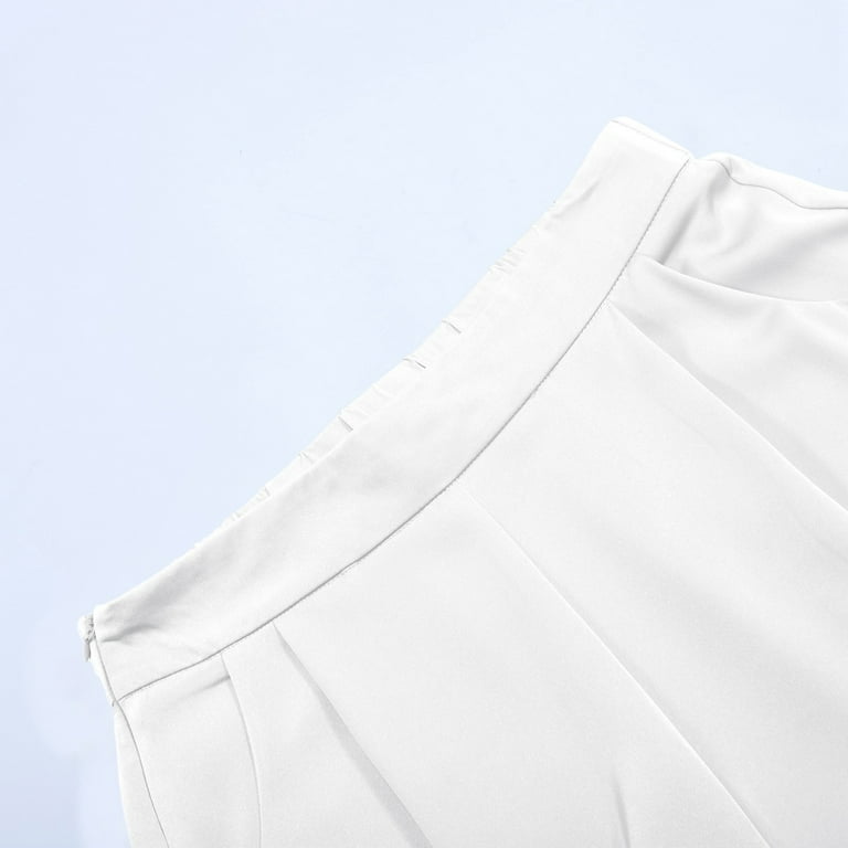 ZHUASHUM Sweatpants Women Satin Silky Dress Casual Elastic