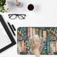 thumbnail image 7 of Floral Books Desk Mat Cute Desk Pad XXL Mouse Pad Colorful Mouse Keyboard Pad Flower Bookshelf Desktop Mat for Computer Laptop Aesthetic Reader''s Home Decor 31.5x15.7 in, 7 of 7