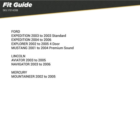 Scosche FD1428B Double DIN Dash Kit Compatible with Select 2001-06 Ford, Lincoln & Mercury Vehicles