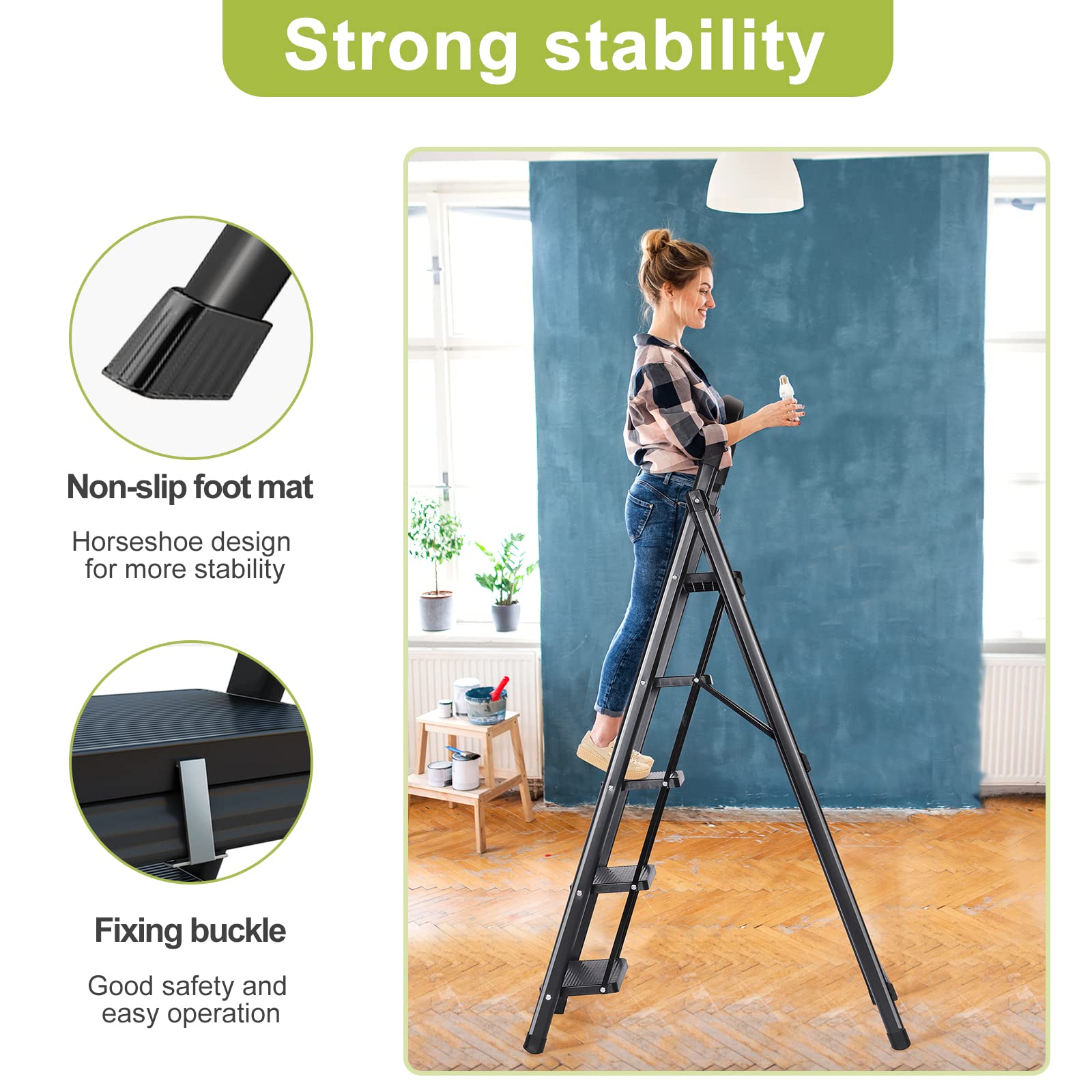 Liferecord 5-Step Folding Ladder with Cushioned Handle photo 7