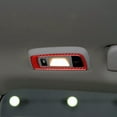 thumbnail image 4 of Carbon Fiber Red Interior Rear Roof Light Lamp Trim Frame Cover Sticker for- 2010-2016 Car Trim, 4 of 5