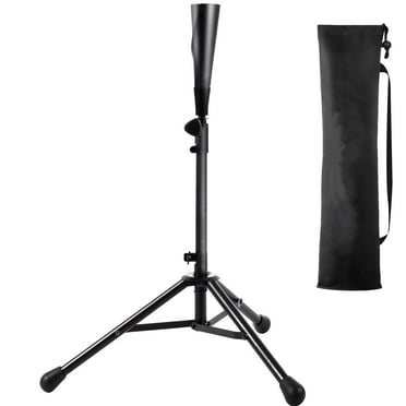 FITPLAY Baseball Batting Tee, 27" to 43" Adjustable Height with Tripod Stand Base, Black