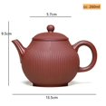 thumbnail image 2 of Handmade Beauty Tea Pot Customized Zisha Tea Set Yixing Purple Clay Teapot Stripe Filter Kettle 260ML, 2 of 9