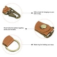 thumbnail image 4 of Leather Keychain, PU Belt Clip Key Ring Fob Holder for Bag Wallet, Brown, 4 of 5