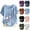 #01 Light Blue, variant on Linen Shirts for Womens Plus Size Summer Short Sleeves T-Shirts Floral Print Tops Round Neck Cotton Shirts Casual Dressy Blouse T-Shirt Work Office Blouses Pullover Top