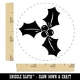 thumbnail image 2 of Christmas Holly Self-Inking Rubber Stamp Ink Stamper - Black Ink - Small 3/4 Inch, 2 of 7