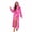 Rose, variant on Womens Fleece Hooded Robe, Full Length Soft Thick Plush Bathrobe,(Violet,S-M)