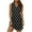 Black, variant on Women's Summer Dress Fashion Printing Sleeveless V-Neck Dress Olive Green