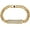 Gold, variant on Gold Plated Trendy Cuban, Curb Link Micro Pave Cubic Zirconia ID Bracelet
