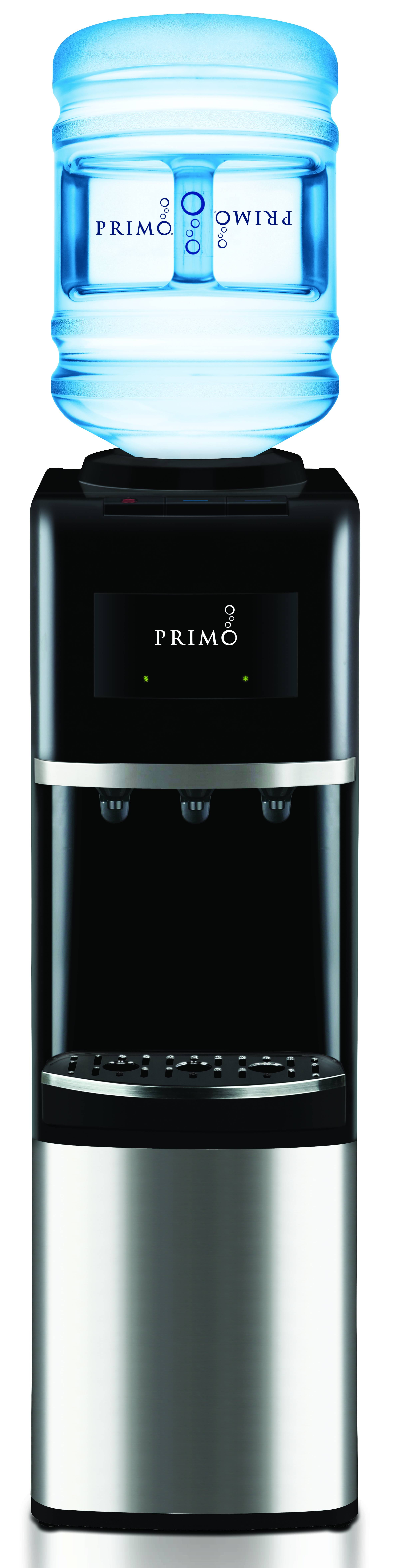 Primo Water Dispenser Top Loading, Hot/Cold/Room Temperature, Stainless