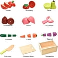 thumbnail image 6 of Wooden Play Food for Kids Kitchen - Toys Food Vegetables and Fruit for 2 Year Old Boys Girls Role Pretend Play Early Education Montessori Education, 6 of 7