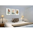 thumbnail image 4 of Boho Wall Art for Bedroom Mid Century Modern Wall Art Neutral Minimalist Boho Leaf Canvas Prints Natural Pictures Framed for Bathroom Living Room Decor 3 Panels, 4 of 6