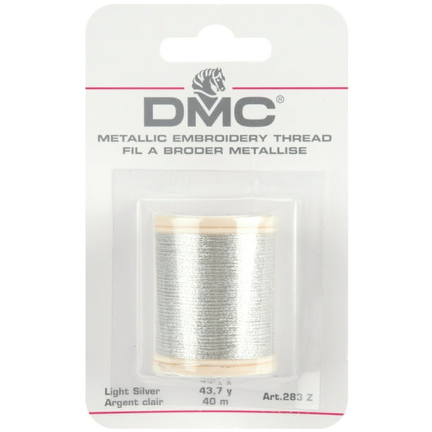 DMC Fil à Broder Métallique 43.7yd-Light Silver