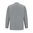 thumbnail image 5 of Feancey Mens Fall Henley Shirts Long Sleeve Quarter Button Up Tops Regular Fit Casual Solid Color Pullover Fashion Collarless Shirt for Men Limited Time Dark Gray 5XL, 5 of 6